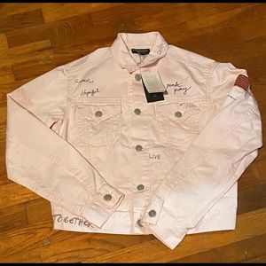 NWT Polo Ralph Lauren “Pink Saves Lives” Denim Jacket Size Small